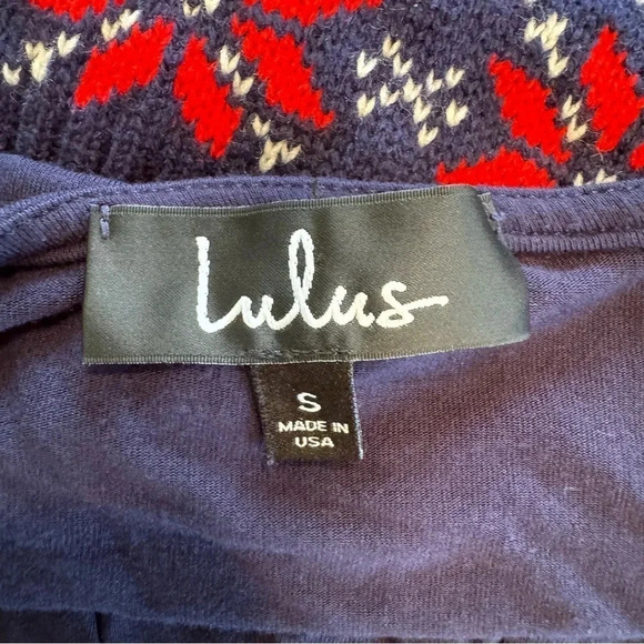 🌈 6/$60 Lulu Shorts Onesie Short Sleeve Navy Blue, Pockets, Faux Wraparound, S - Picture 5 of 6
